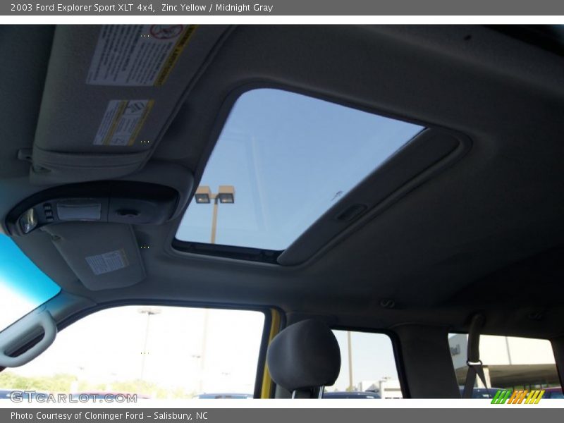 Zinc Yellow / Midnight Gray 2003 Ford Explorer Sport XLT 4x4