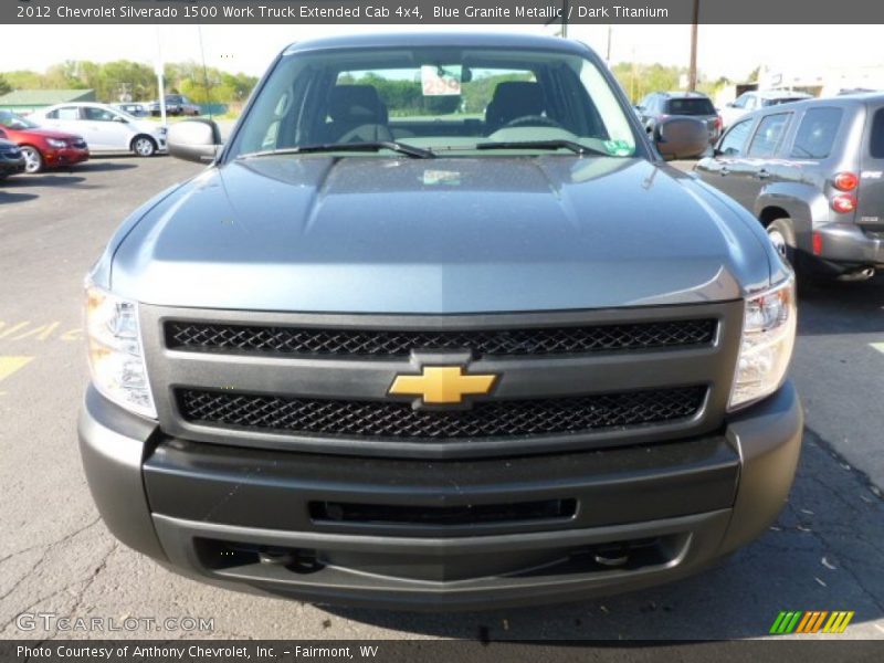 Blue Granite Metallic / Dark Titanium 2012 Chevrolet Silverado 1500 Work Truck Extended Cab 4x4