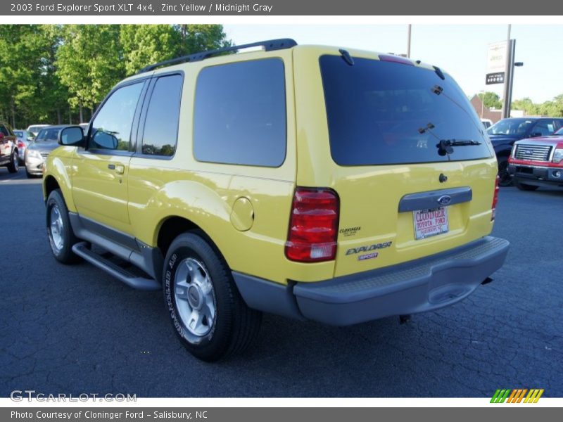 Zinc Yellow / Midnight Gray 2003 Ford Explorer Sport XLT 4x4