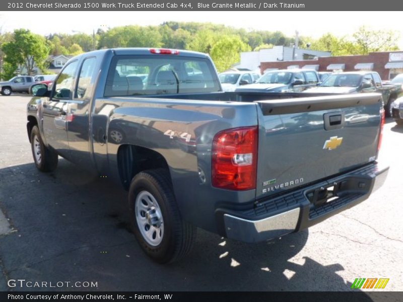 Blue Granite Metallic / Dark Titanium 2012 Chevrolet Silverado 1500 Work Truck Extended Cab 4x4