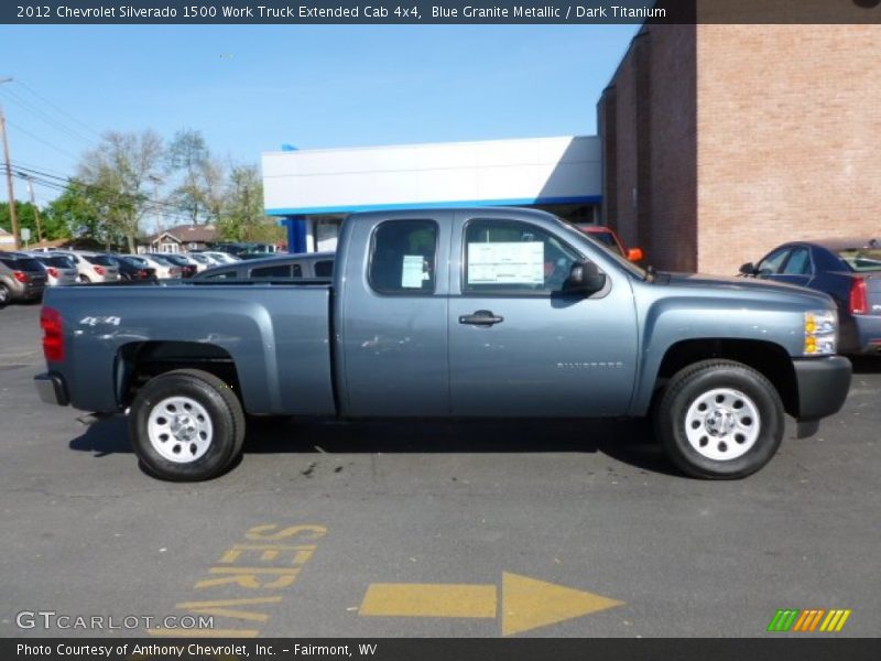 Blue Granite Metallic / Dark Titanium 2012 Chevrolet Silverado 1500 Work Truck Extended Cab 4x4