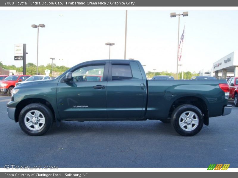 Timberland Green Mica / Graphite Gray 2008 Toyota Tundra Double Cab