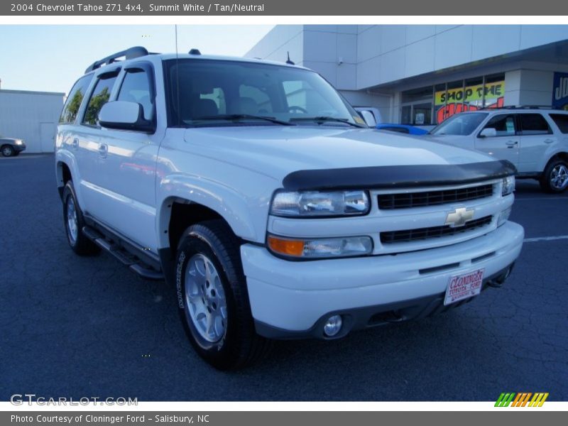 Summit White / Tan/Neutral 2004 Chevrolet Tahoe Z71 4x4