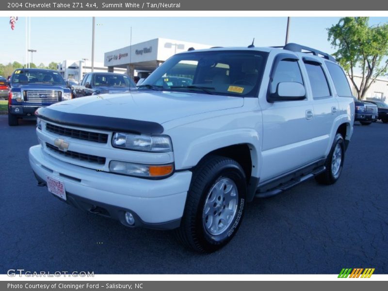 Summit White / Tan/Neutral 2004 Chevrolet Tahoe Z71 4x4