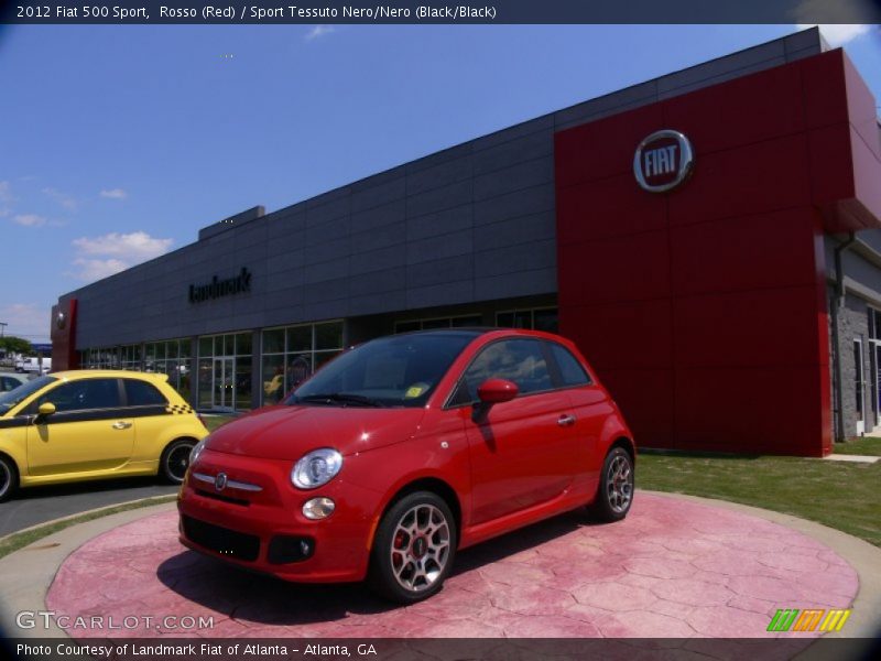 Rosso (Red) / Sport Tessuto Nero/Nero (Black/Black) 2012 Fiat 500 Sport