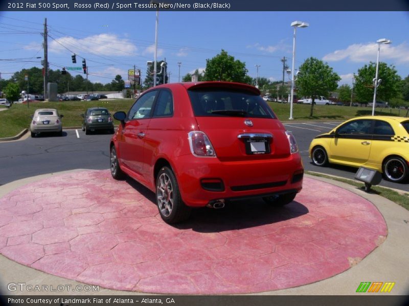 Rosso (Red) / Sport Tessuto Nero/Nero (Black/Black) 2012 Fiat 500 Sport