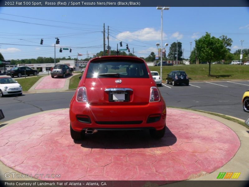 Rosso (Red) / Sport Tessuto Nero/Nero (Black/Black) 2012 Fiat 500 Sport