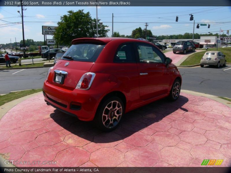 Rosso (Red) / Sport Tessuto Nero/Nero (Black/Black) 2012 Fiat 500 Sport