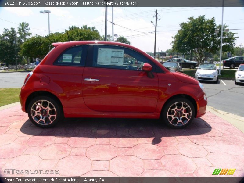 Rosso (Red) / Sport Tessuto Nero/Nero (Black/Black) 2012 Fiat 500 Sport