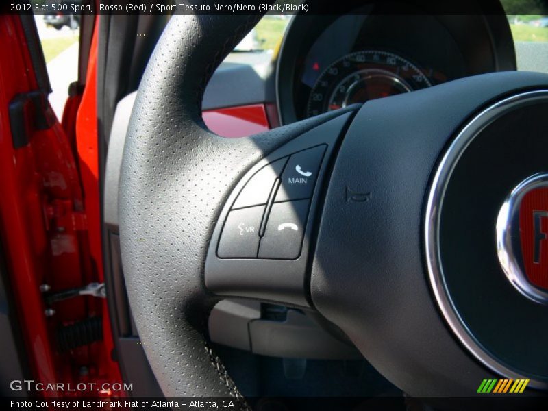 Rosso (Red) / Sport Tessuto Nero/Nero (Black/Black) 2012 Fiat 500 Sport