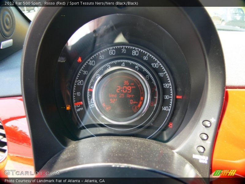 Rosso (Red) / Sport Tessuto Nero/Nero (Black/Black) 2012 Fiat 500 Sport