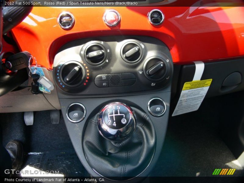 Rosso (Red) / Sport Tessuto Nero/Nero (Black/Black) 2012 Fiat 500 Sport