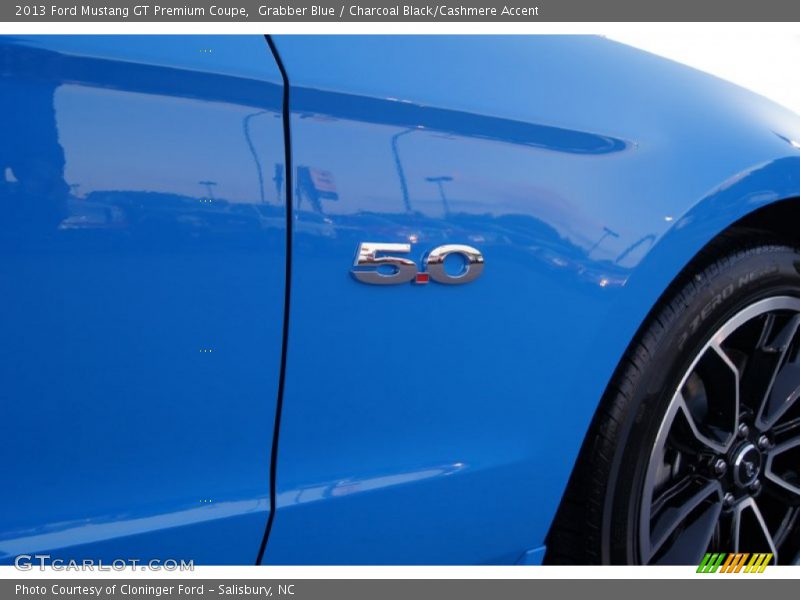 Grabber Blue / Charcoal Black/Cashmere Accent 2013 Ford Mustang GT Premium Coupe