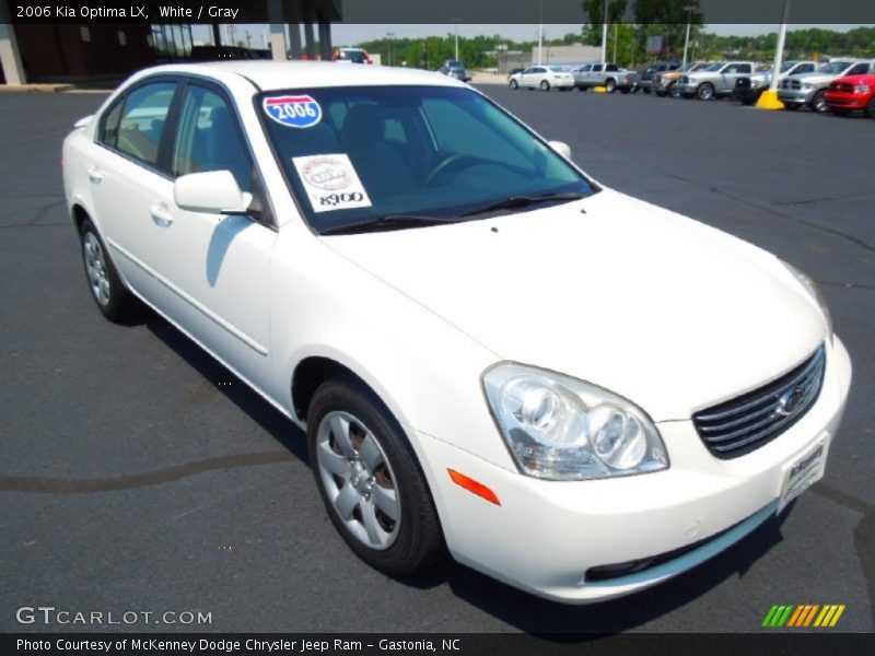 White / Gray 2006 Kia Optima LX