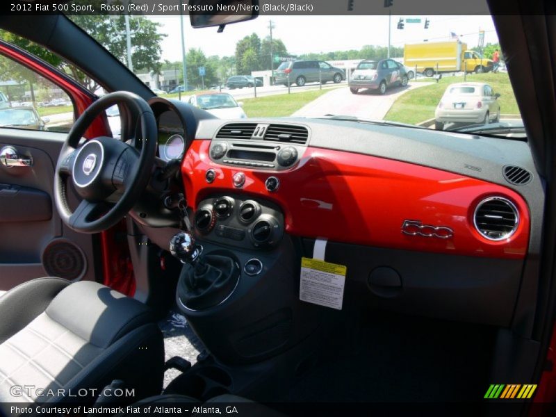 Rosso (Red) / Sport Tessuto Nero/Nero (Black/Black) 2012 Fiat 500 Sport