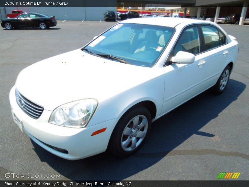 White / Gray 2006 Kia Optima LX