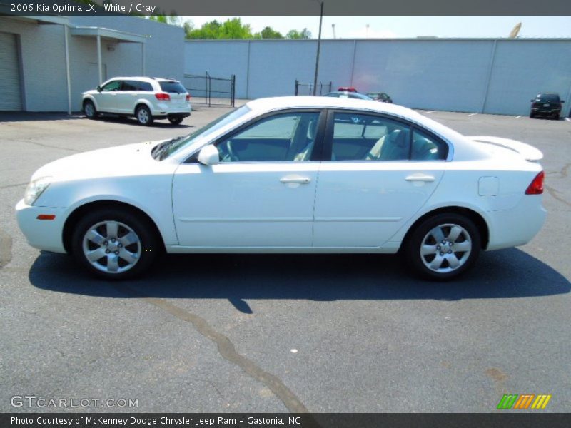 White / Gray 2006 Kia Optima LX