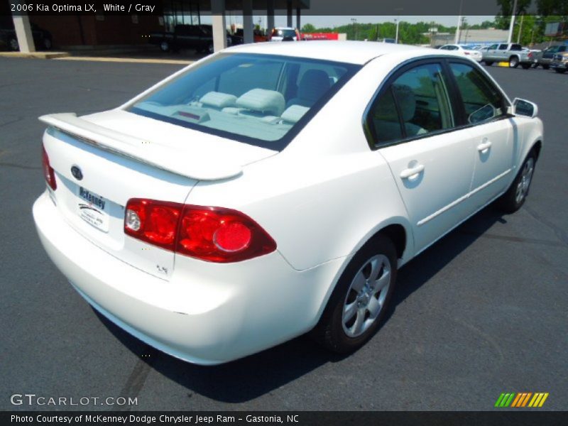 White / Gray 2006 Kia Optima LX