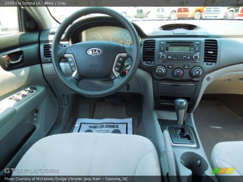 White / Gray 2006 Kia Optima LX