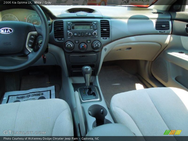 White / Gray 2006 Kia Optima LX