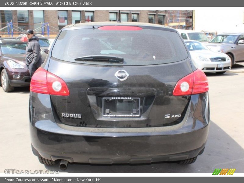 Wicked Black / Black 2009 Nissan Rogue S AWD