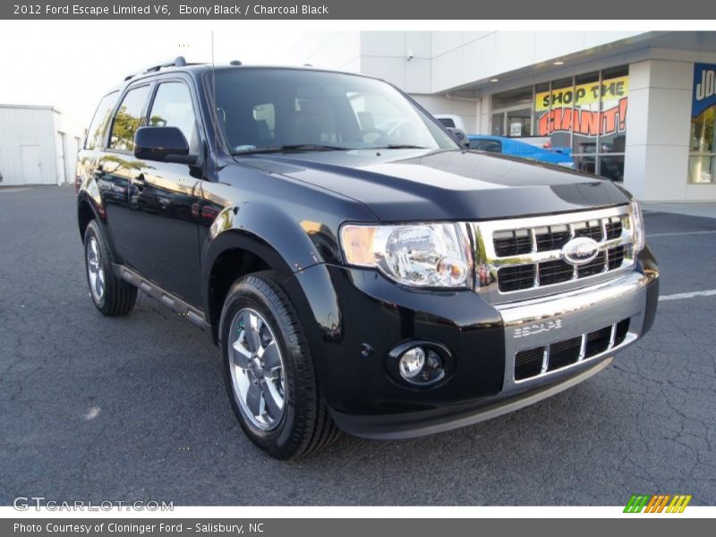 Ebony Black / Charcoal Black 2012 Ford Escape Limited V6