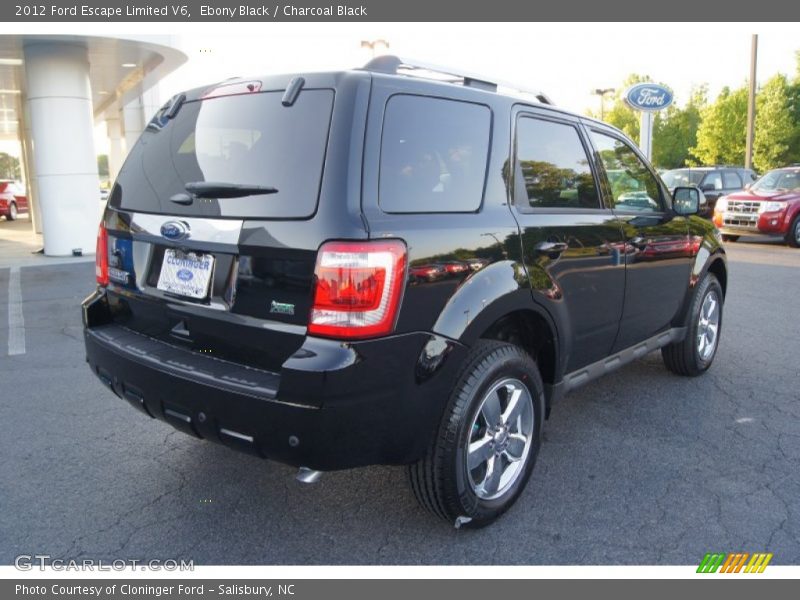 Ebony Black / Charcoal Black 2012 Ford Escape Limited V6