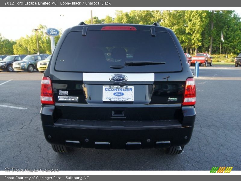 Ebony Black / Charcoal Black 2012 Ford Escape Limited V6