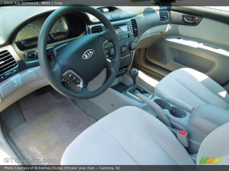 White / Gray 2006 Kia Optima LX