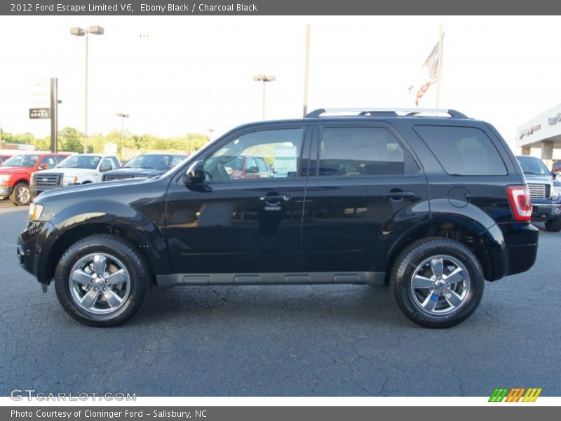 Ebony Black / Charcoal Black 2012 Ford Escape Limited V6