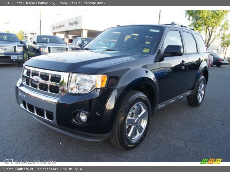 Ebony Black / Charcoal Black 2012 Ford Escape Limited V6