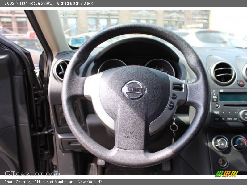 Wicked Black / Black 2009 Nissan Rogue S AWD