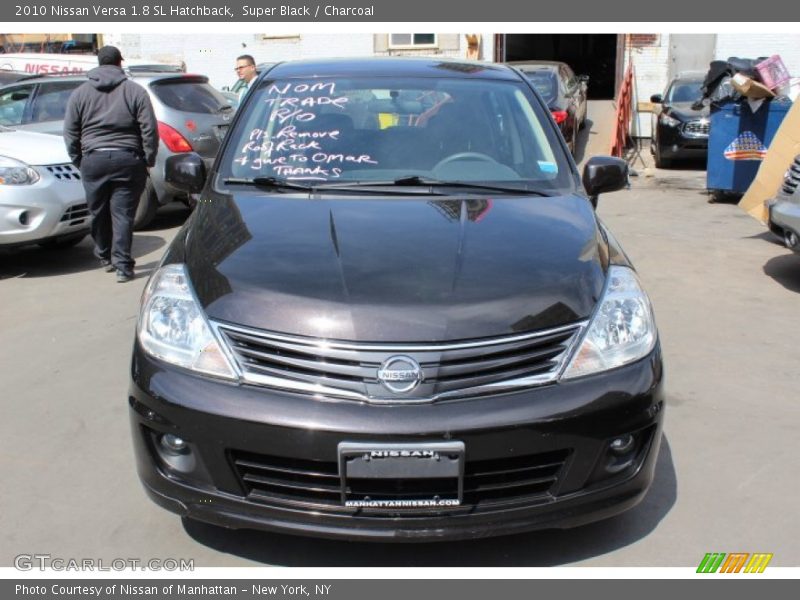 Super Black / Charcoal 2010 Nissan Versa 1.8 SL Hatchback