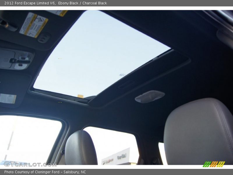 Ebony Black / Charcoal Black 2012 Ford Escape Limited V6