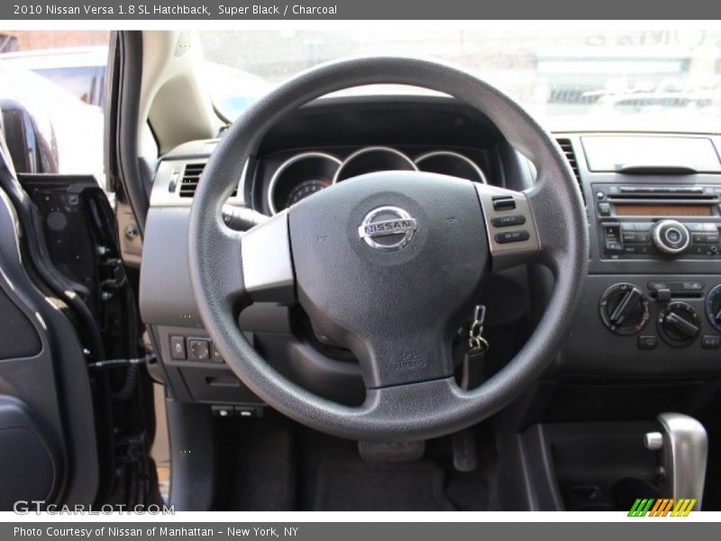 Super Black / Charcoal 2010 Nissan Versa 1.8 SL Hatchback