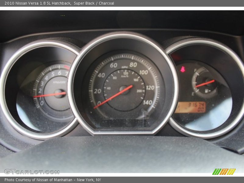 Super Black / Charcoal 2010 Nissan Versa 1.8 SL Hatchback