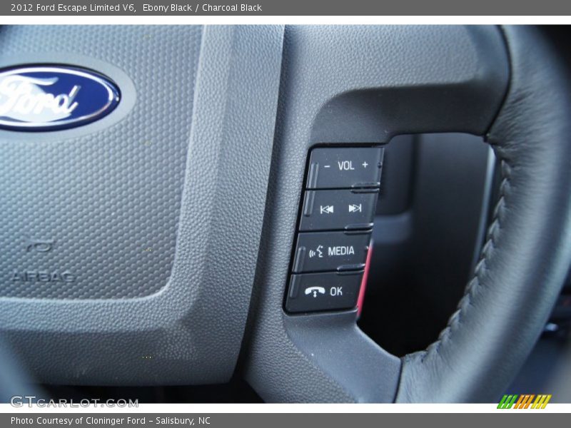 Ebony Black / Charcoal Black 2012 Ford Escape Limited V6