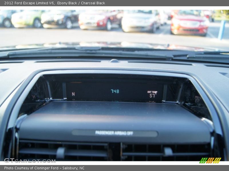 Ebony Black / Charcoal Black 2012 Ford Escape Limited V6