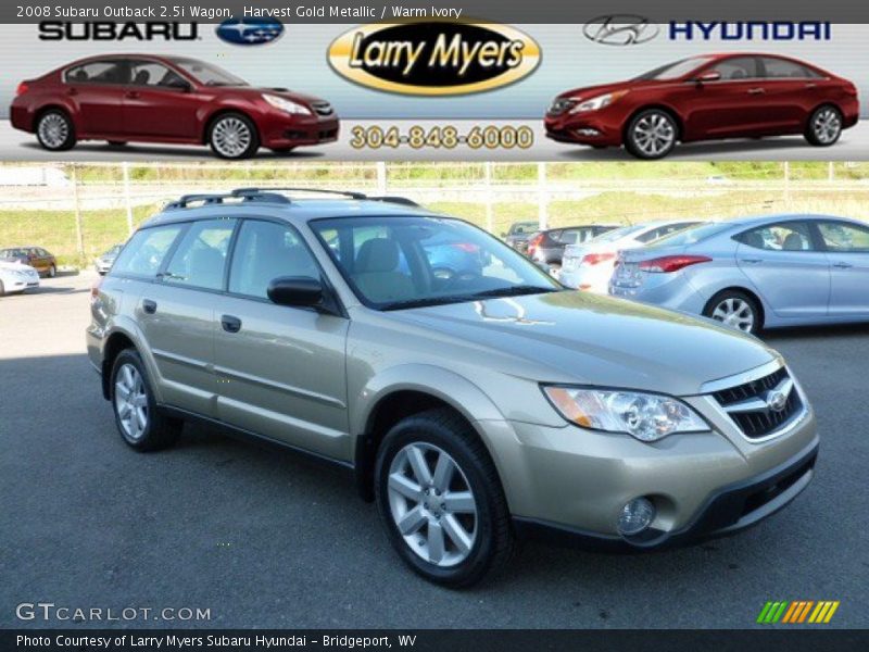 Harvest Gold Metallic / Warm Ivory 2008 Subaru Outback 2.5i Wagon