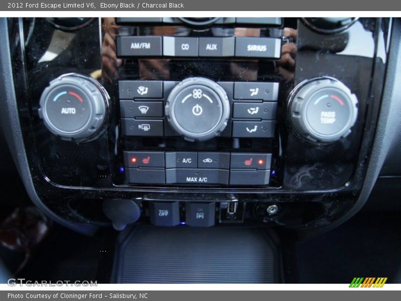 Ebony Black / Charcoal Black 2012 Ford Escape Limited V6