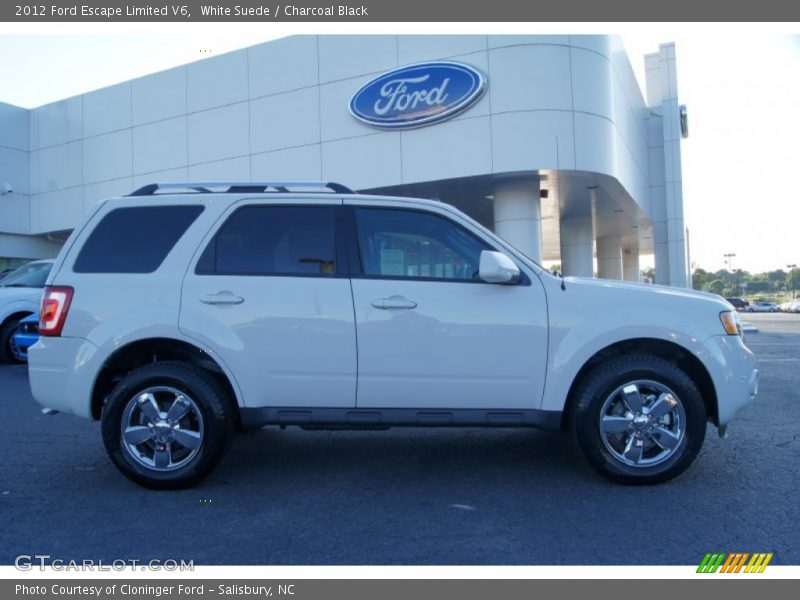 White Suede / Charcoal Black 2012 Ford Escape Limited V6