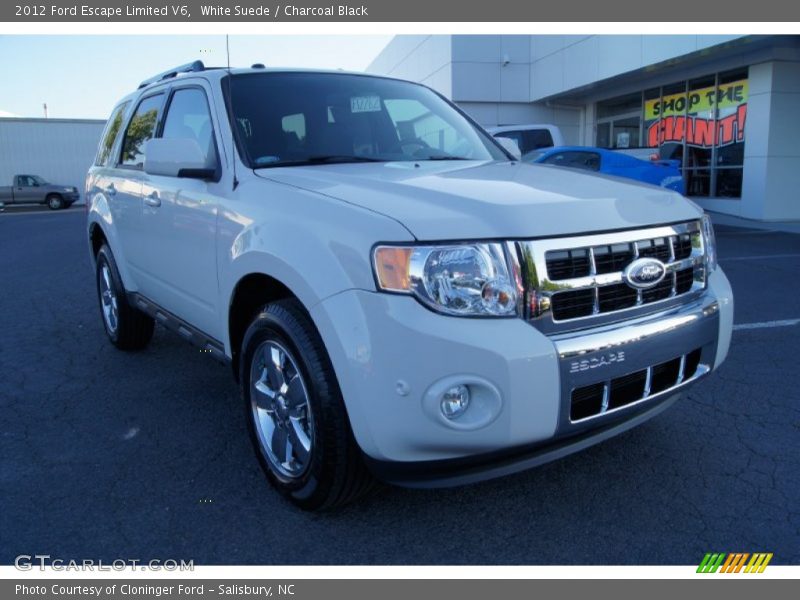 White Suede / Charcoal Black 2012 Ford Escape Limited V6