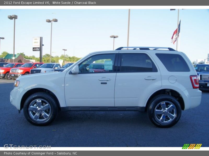 White Suede / Charcoal Black 2012 Ford Escape Limited V6