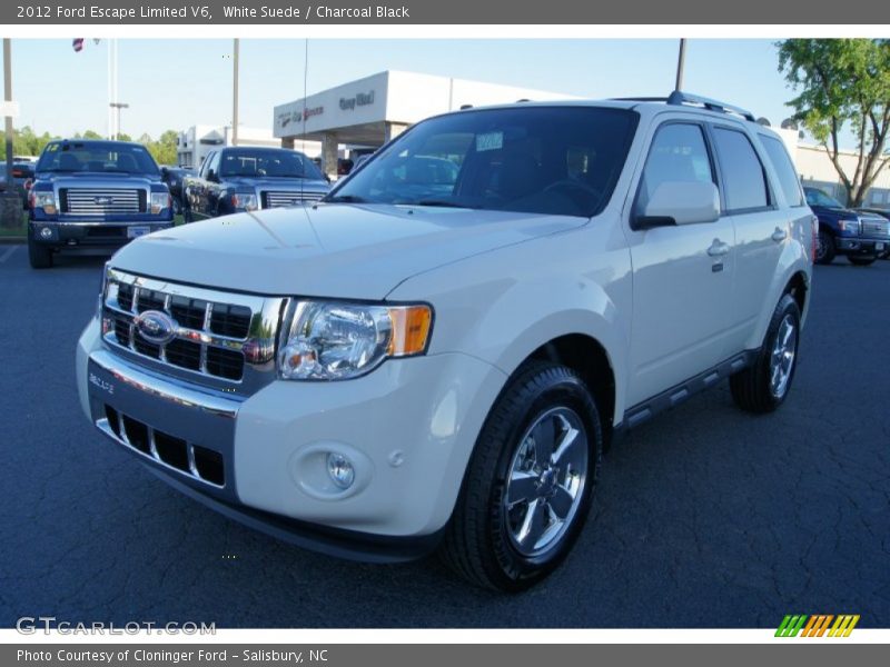 White Suede / Charcoal Black 2012 Ford Escape Limited V6