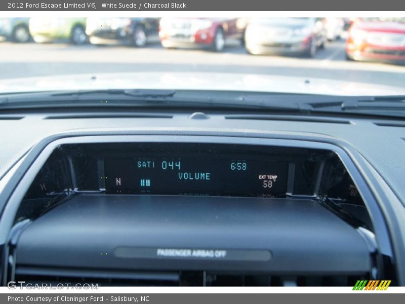 White Suede / Charcoal Black 2012 Ford Escape Limited V6