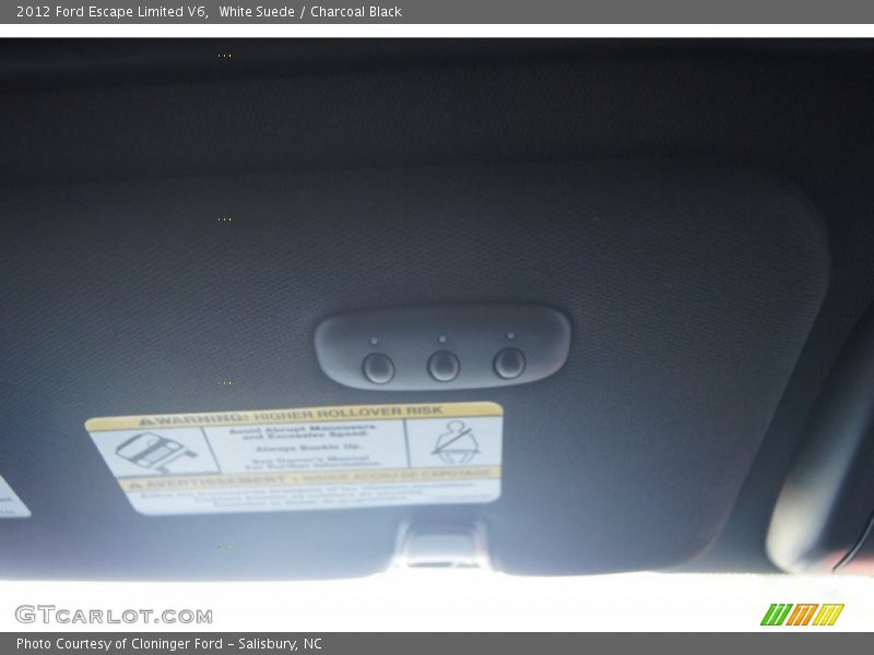 White Suede / Charcoal Black 2012 Ford Escape Limited V6