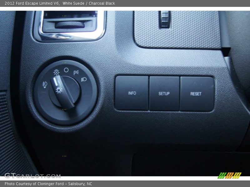 White Suede / Charcoal Black 2012 Ford Escape Limited V6