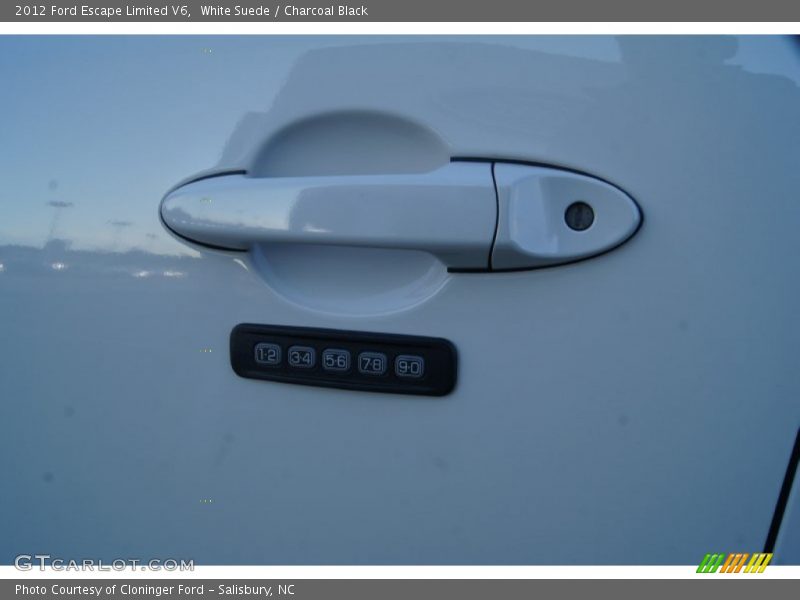 White Suede / Charcoal Black 2012 Ford Escape Limited V6