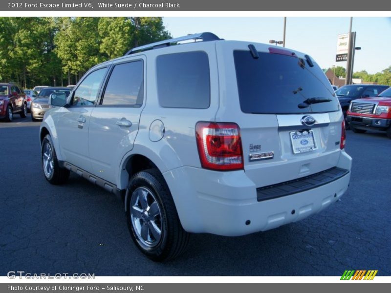 White Suede / Charcoal Black 2012 Ford Escape Limited V6