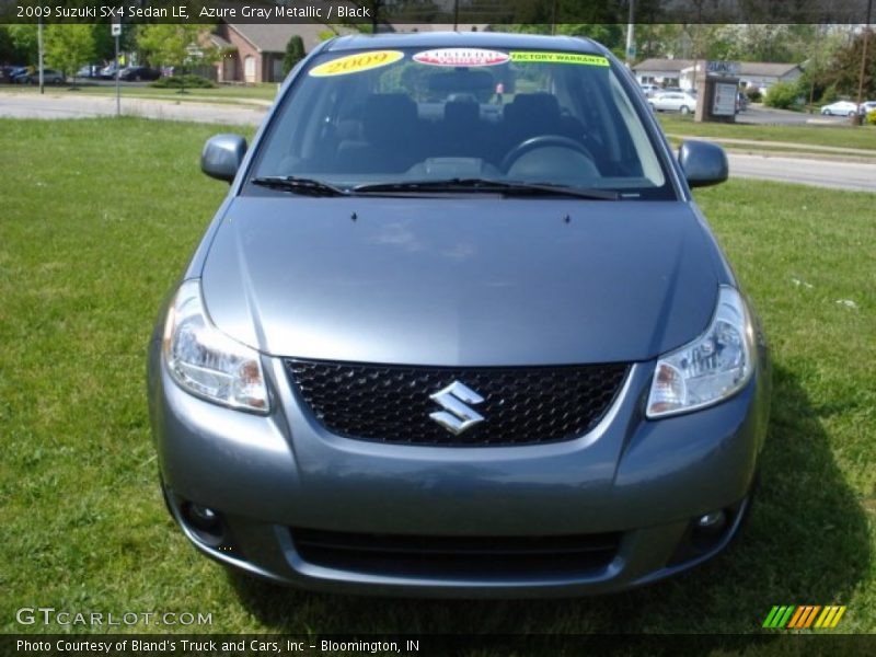 Azure Gray Metallic / Black 2009 Suzuki SX4 Sedan LE